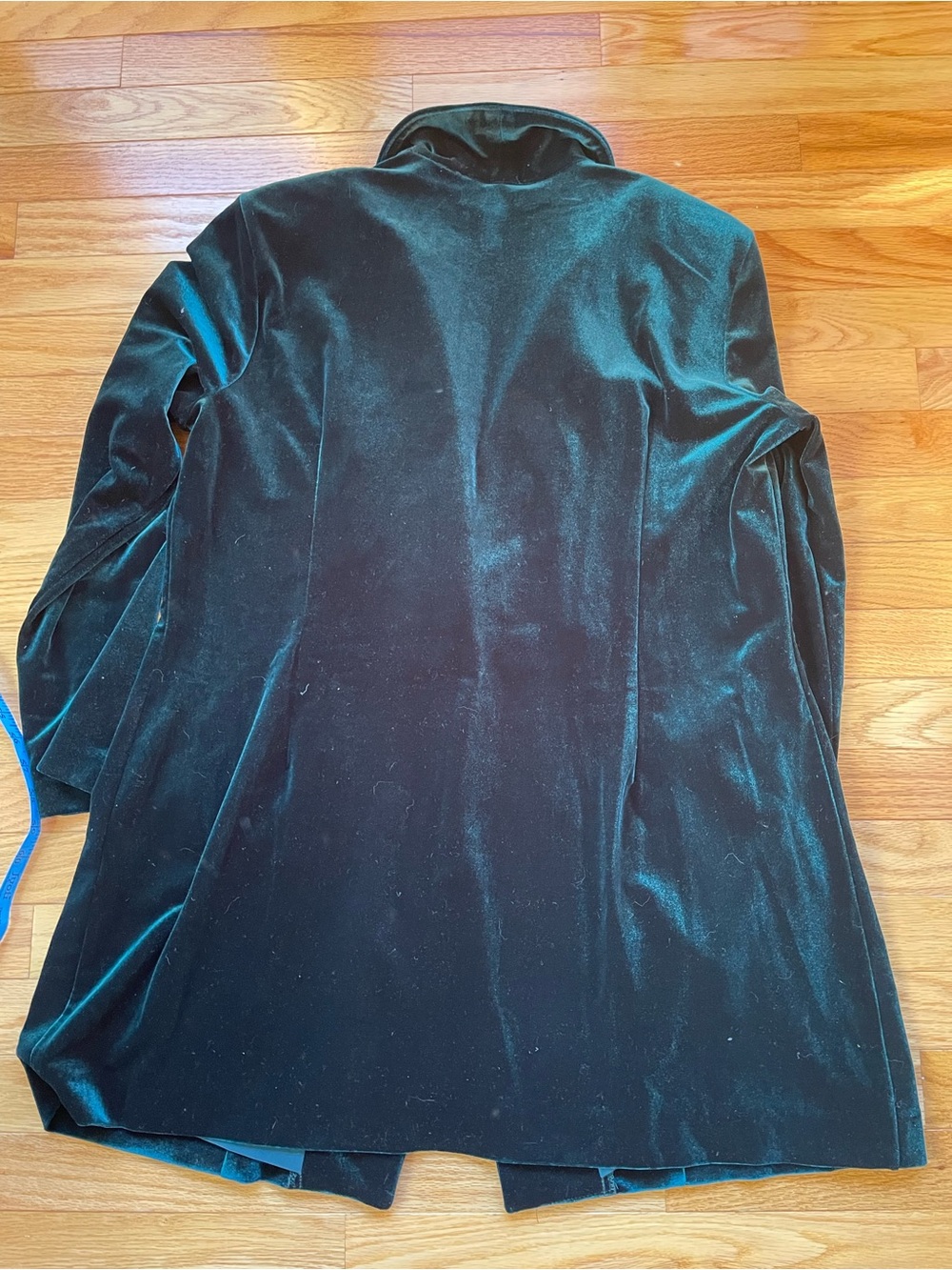 Joseph Ribkoff Green Velvet Single-Button Blazer - Picture 6 of 8